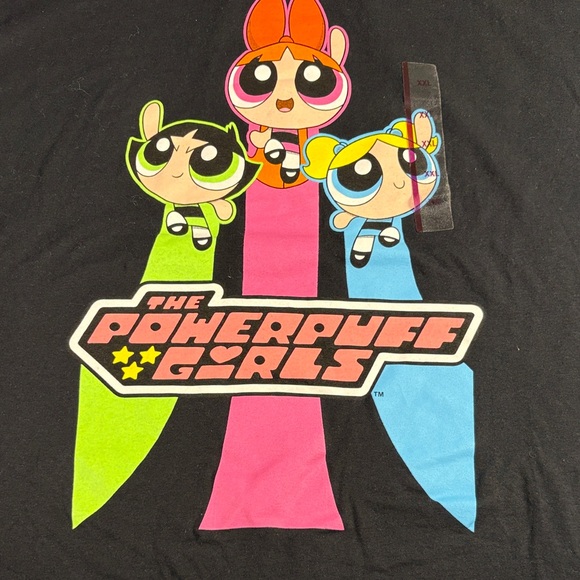 The Powerpuff Girls Cartoon Network Black Graphic T-Shirt XXL NWT - Picture 5 of 13